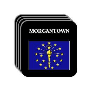  US State Flag   MORGANTOWN, Indiana (IN) Set of 4 Mini 