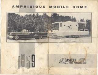 1959 Amphibious Mobile Home Flyer (Houseboat)  