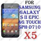 5X Screen protector Guard for Sprint Samsung Galaxy S2 S ii Epic 4G 