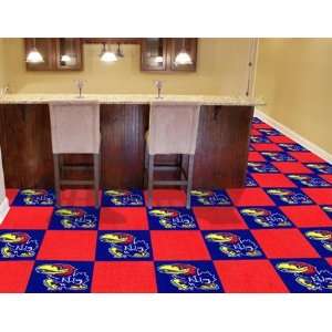   Jayhawks KU Modular Carpet Tiles Rubber Flooring: Sports & Outdoors