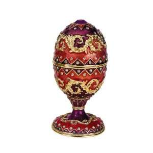 Luxury Collectible Russian Faberge Style Enameled Egg:  