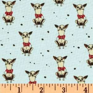  44 Wide Whos That Girl? Chihuahua Sky Fabric By The 