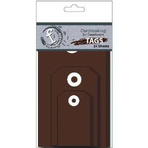  Fundamentals Tags 24/Pkg Chocolate Arts, Crafts & Sewing