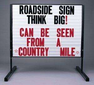 x4 BIG ROADSIDE MESSAGE BOARD MARQUEE 2 SIDED SIGN  