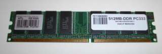 HTL 512MB DDR PC333, PC2700 desktop memory,   