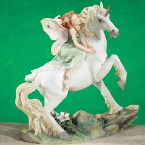 Summer Fairy With Unicorn   Collectible Figurine Statue Figure Horse 