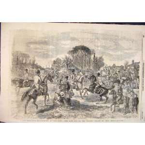   1855 Buck Hounds Salt Hill Hunting Season Leech Horses