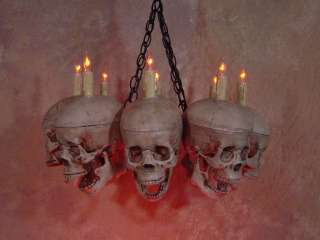 Skull Chandelier, Halloween Prop, Human Skeletons  