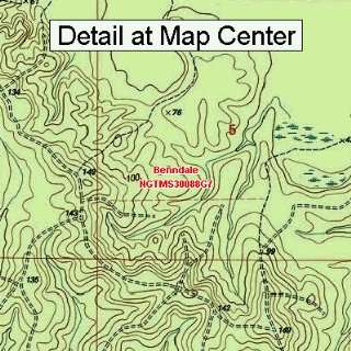   Topographic Quadrangle Map   Benndale, Mississippi (Folded/Waterproof