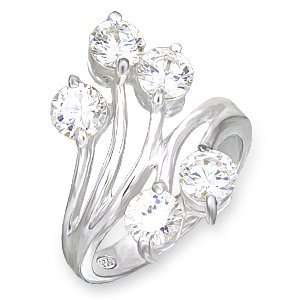 Womens Minimalist Style Cubic Zirconia Special Plating Ring, Size: 5 