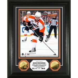  Mike Richards 2010 Winter Classic 24KT Gold Coin Photo 