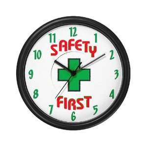  Safety First Cross Health Wall Clock by CafePress: Home 
