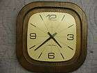 vintage seth thomas wall clock kithen square wood frame 12
