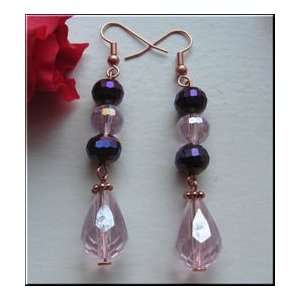  Solid Copper Handcrafted Beaded Dangle Earrings 212 
