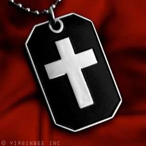   AGAIN CHRISTIAN PENDANT DOG TAG BALL CHAIN NECKLACE NICKEL FREE METAL