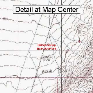  USGS Topographic Quadrangle Map   Hidden Spring 
