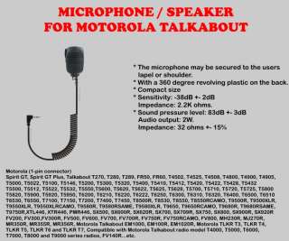 Microphone Speaker for Motorola Talkabout 2 Way Radio  