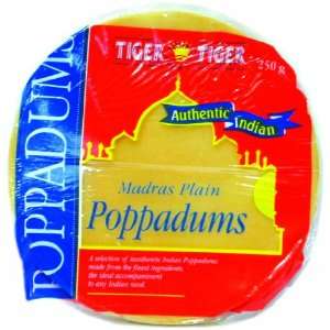 Tiger Tiger Madras Poppadoms (Plain) , 8.8 Ounce  Grocery 