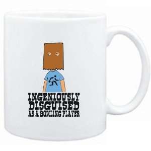 Mug White  Ingeniously Disguised as a Bowling Player  Sports:  