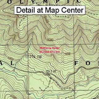 USGS Topographic Quadrangle Map   Matheny Ridge, Washington (Folded 