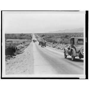  Highway leading to Los Angeles across the Coachilla Desert 