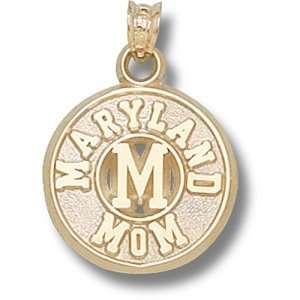  University of Maryland Maryland Mom Circle Pendant (Gold 