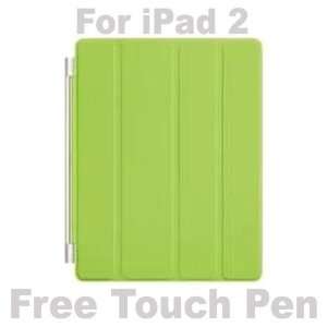  Apple Ipad 2 Polyurethane Smart Cover   Green + Free Touch 