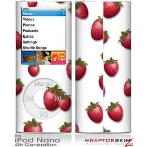  iPod Nano 4G Skin   Strawberries on White Skin and Screen 