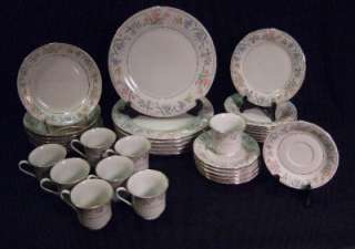 LOVELY TIENSHAN JARDIN FINE CHINA   42 PIECE SET   INCLUDES 5 SERVING 