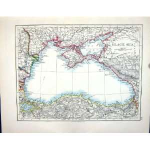  Johnston Antique Map 1898 Black Sea Crimea Istanbol 