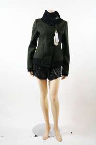 NWT Soia & Kyo Junita Khaki Wool Short Jacket L Aritzia $350  