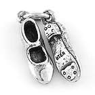 STERLING SILVER CLOGGING TAPPING SHOES CHARM/PENDANT