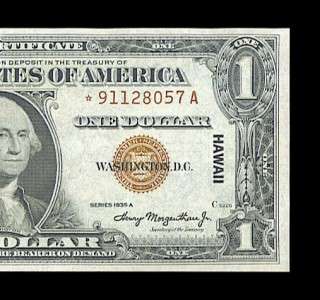 1935a $1 HAWAII STAR SILVER CERTIFICATE INCREDIBLE NEAR GEM 