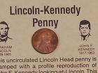 Lincoln Kennedy Commemorative Penny Cent on Original Card 1986D Unc