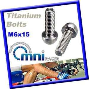 OMNI Racer WORLDS LIGHTEST Titanium Stem Bolts: Set of 2  M6x15mm 