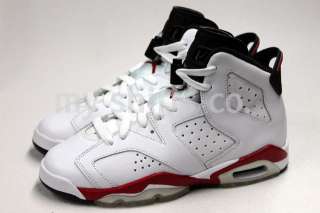 Nike Air Jordan 6 Retro White Red BULLS Edition GS Big Kids Shoes 