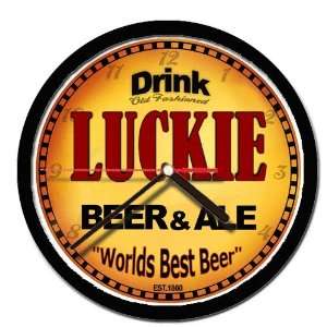  LUCKIE beer and ale cerveza wall clock 