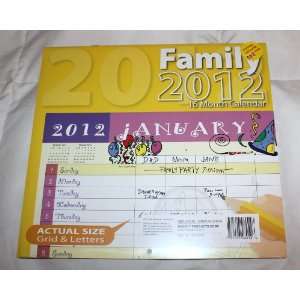  Family Calendar 2012