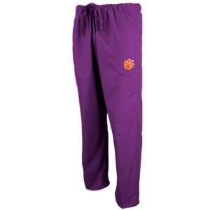  NCAA Clemson Tigers Purple Scrub Pants: Sports & Outdoors