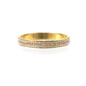 Jezebelle Gold Triple row Crystal Bangle: Jewelry