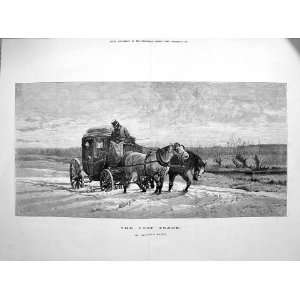  1873 Lost Track Horses Carriage Snow Heywood Hardy: Home 