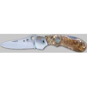   326610 Classic Lockback Burl Wood Hunting Knife