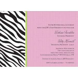  Zebra Pink Invitations