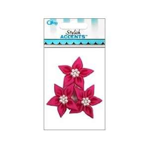    Offray Ribbon Accent Lily Hot Pink 3pc (3 Pack)