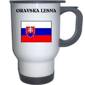  Slovakia   ORAVSKA LESNA White Stainless Steel Mug 