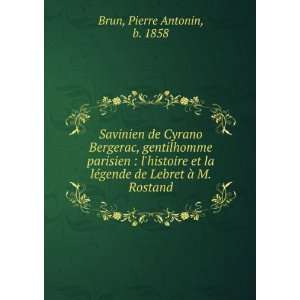   gende de Lebret Ã  M. Rostand Pierre Antonin, b. 1858 Brun Books
