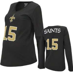 New Orleans Saints Womens Rookie Black Long Sleeve V Neck Maternity 