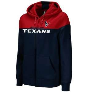 Reebok Houston Texans Womens Football Full Zip Hooded Sweatshirt 