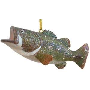  December Diamonds largemouth Bass fish Christmas ornament 