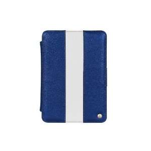   Leather Case Kios Type with 3 Angle Stand Blue / White Electronics